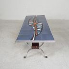 Tegeltafel Met 21 Tegels, Gesigneerd ''Ledu'' thumbnail 4