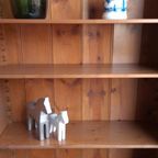 Vintage Grenen Houten Boekenkast, Kast Met Planken En Lade thumbnail 4