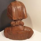 Kunsthars Buste Borstbeeld Jonge Vrouw Genummerd thumbnail 3