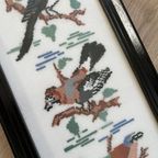 Borduursel Borduurwerk Schilderij Vogels Vogel | Kerst thumbnail 2