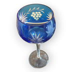 Prachtig Blauw Kristallen Glas Druiven En Bladeren thumbnail 5