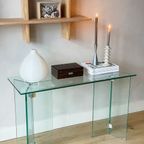 Glass Sidetable With Silver Details thumbnail 2