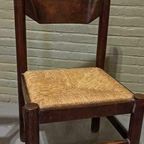 Vintage 4 Eetkamerstoelen, Vico Magistretti Stijl thumbnail 10