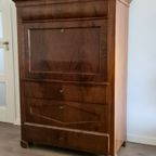 West-duitse Mahoniehouten Secretaire Uit 1830 – Biedermeier thumbnail 8