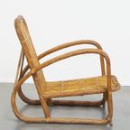 Luxe Franse Rotan Vintage Design Fauteuil Uit De Jaren ’50 thumbnail 3