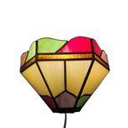 Wandlamp - Tiffany Stijl - Glas En Lood - 3e Kwart 20e Eeuw thumbnail 3