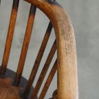 Antieke, Zeer Mooie Engelse Highback Windsor Eetkamerstoel thumbnail 9