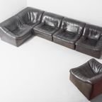 Modulaire Mid Century Lederen Bank Van De Sede (ds 46), Zwitserland 1970 thumbnail 2