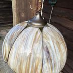 Prachtige Tiffany Glas In Lood Hanglamp Vintage thumbnail 5