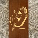 Vintage Mid Century Wandplaat Hout Vrouw Naakt Nude thumbnail 7