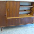 Mooie Vintage Highboard Midcentury Wandkast thumbnail 7