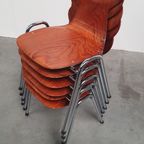 6x Eromes Pagholz Industriële Stapelbare Design Stoel thumbnail 8