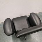 Goldsiegel Vintage Draaifauteuil Zwarte Draaistoel Jare 60 thumbnail 2