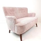 Vintage Artifort Theo Ruth Bank Tweezits Roze Rib Nieuw thumbnail 2