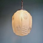 Art Deco Hanglamp In Gesatineerd Glas, 1920-30S thumbnail 7