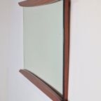 Vintage Rechthoekige Spiegel Teakhouten Frame 1960 Denmark thumbnail 7