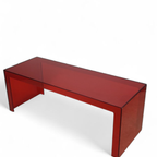 Postmoderne Rood Plexiglas Salontafel 1990s thumbnail 4