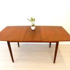 Vintage Eettafel Tafel Jaren60 Teakhout Uitschuiftafel Ovaal thumbnail 7