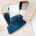 Fifties Wandspiegel Met Wandplank Vintage Spiegel 3 Luik thumbnail 2