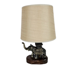 Vintage - Olifant - Verzilverd - Tafellampje - 60's thumbnail 2