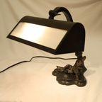 Antieke Art-Deco Bureaulamp Met Pierrot/Harlequin, Jaren '20 thumbnail 7