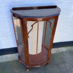 Vintage Engels Mahonie Vitrinekast Met 2 Glasplaten, 74 Cm Breed thumbnail 3