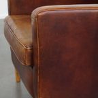 Set Van 2 Mooie En Comfortabele Schapenleren Art Deco Design Fauteuils Met Een Prachtige Kleur thumbnail 7
