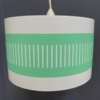 White And Green Plastic Pendant Lamp 1970S thumbnail 11