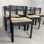 6X Vintage 1970’S Brutalist Eetkamerstoelen thumbnail 3