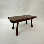 Brutalist Solid Wood Side Table, 1970’S thumbnail 10