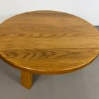 Ronde Massief Eiken Brutalist Salontafel thumbnail 5
