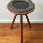 Vintage Plantenstandaard/Asbak. Deens Design Teak Planten Standaard Of Asbak. Uniek Design! thumbnail 5