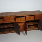 Spanisch Chestnut Wood Side Board Antiqu Bar Counter. Butcher Bar Counter thumbnail 9