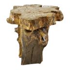 Bijzettafel Side Table Hout Boomstam Karakter Frankrijk Brutalist 77Cm thumbnail 5