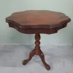 Vintage Italiaanse Notenhout Wijntafeltje Bijzet- Plantentafel Met Inlay thumbnail 8