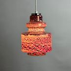 Purple Snake Skin Pattern Glass Pendant Light By Herda, 1970 thumbnail 5