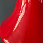 Rode Space Age Hanglamp Van Plexiglas Met Chroom Kapje thumbnail 11