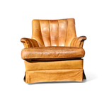 Sheep Leather Club Chair 1970s With Magazine Holder thumbnail 6