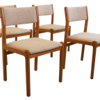 Set Van 4 Niels O Möller Stoelen 'Egemosedam' Deens Design thumbnail 17