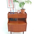 Vintage Deense Secretaire Teak Arne Vodder Kast Bureau thumbnail 2