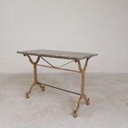 Tuintafel, Bistrotafel A. Delail Toulouse Met Marmer Blad, Jaren 20 thumbnail 22