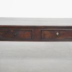 Schitterende Antieke Zuid Europese Kastanjehouten Salontafel Met 2 Lades thumbnail 3