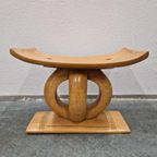 Vintage Ashanti Kruk Afrikaans Houtsnijwerk Krukje thumbnail 6