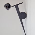 Postmodern Debsch Aster Wandlamp Metaal Spot Italy Zwart ´90 thumbnail 10