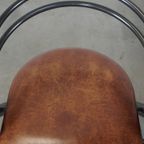 Leuke Set Van 4 Jaren 70 Design Eetkamerstoelen Met Leren Zitting En Metalen Frame thumbnail 9