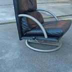 Vintage Rolf Benz Leren Swivel Fauteuil, Torino Bmp thumbnail 14