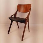 Arne Hovmand Olsen Stoel | Deens Design 1960S | Mid-Century | Teak Hout | Volledig Gerestaureerd thumbnail 9