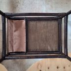 Vintage Rotan Salontafel Met Glasplaat En Lectuurbak thumbnail 15