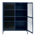 Omeo Vitrinekast - 140 X 111 Cm - Blauw thumbnail 4