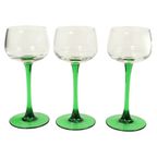Set Van 6 Vintage Luminarc Vins Moselle Wijnglazen Groen thumbnail 10
